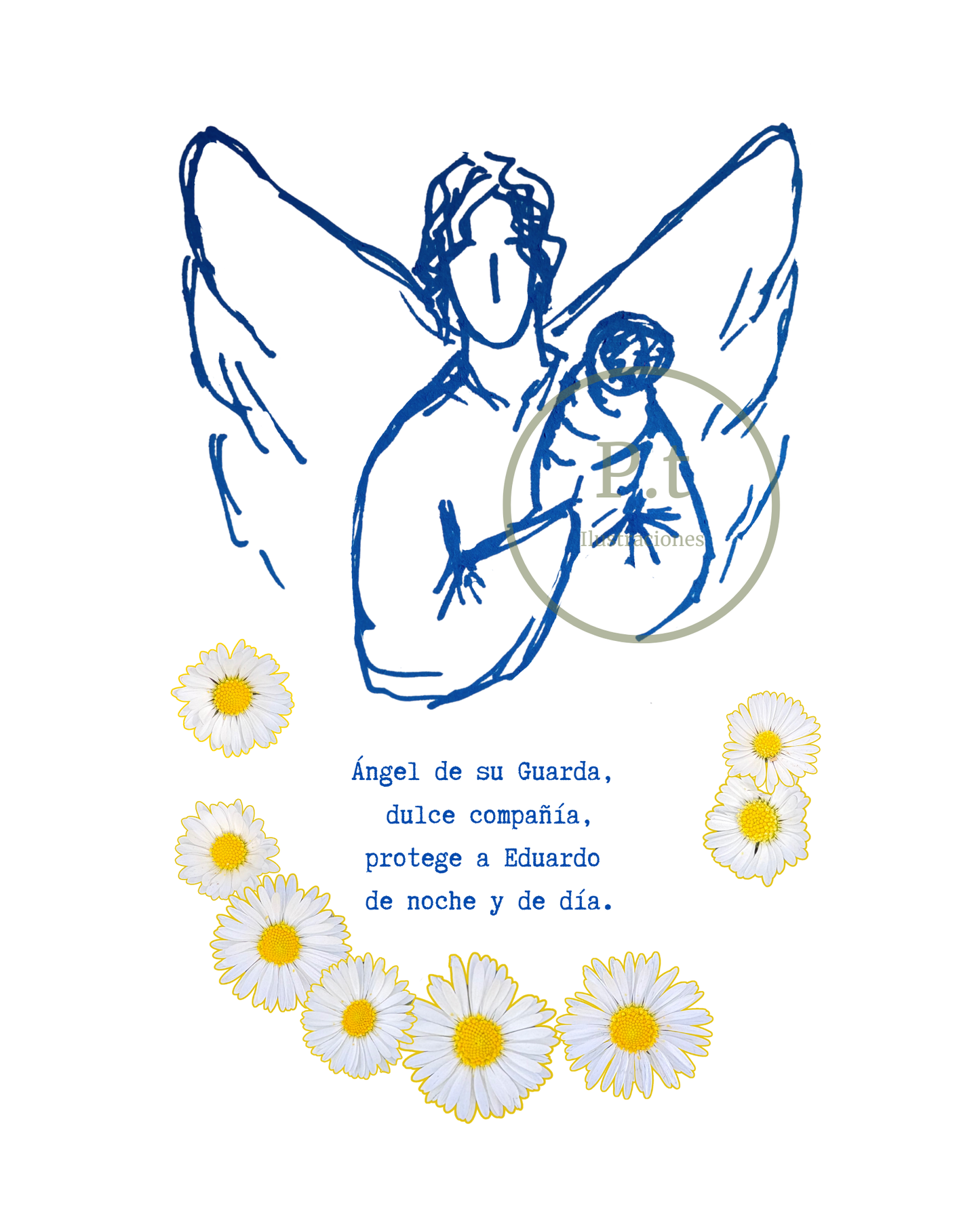 Ángel de la Guarda - Ilustración Personalizada